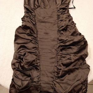 Marc charcoal colored ruffle mini dress